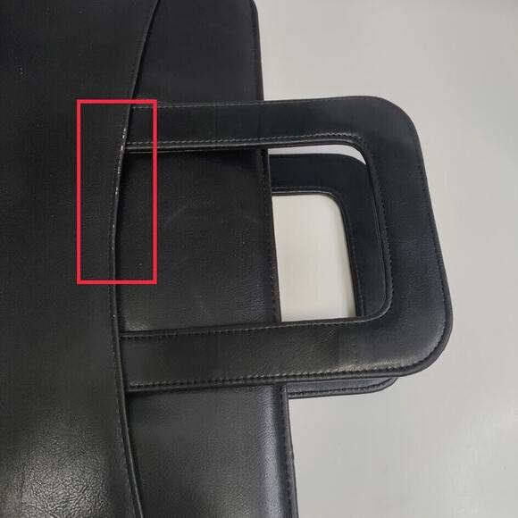 Franklin Planner Leather Nylon Padfolio Organizer w/Handles Black 7 Ring 13 x 11 - Picture 2 of 16